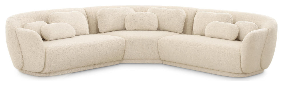 Misty Cream Boucle Modular L-Sectional