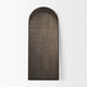 Celeste Dark Brown Wood Arched Floor Mirror