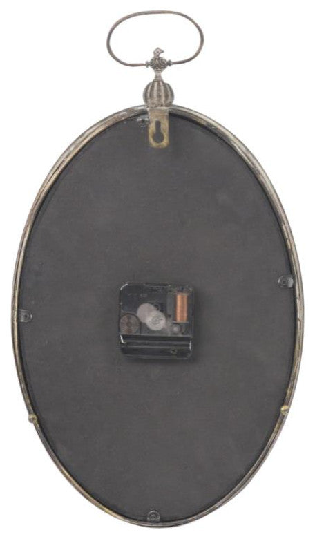 Elegant Beige Oval Wall Clock