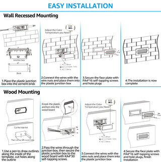 12-Pack Dimmable LED Step Lights 120-277V, 4.5W Stair Light, Oil Rubbed Bronze