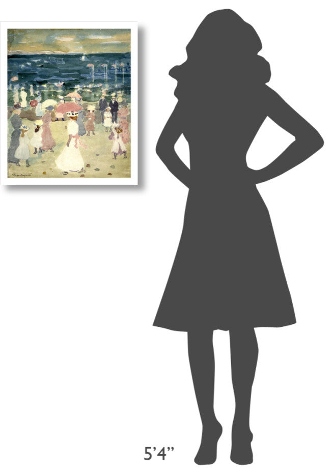 "Sunday on the Beach, ca. 1896-1898" Paper Art, 20"x24"