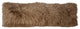 Khiera Natural Lamb Mohair Fur and Suede 12"x35" Lumbar Throw Pillow