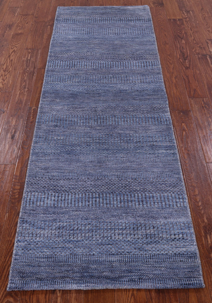 Runner Savannah Grass Wool and Silk Hand Knotted Rug 2' 8" X 7' 10" Q11944
