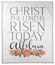Christ the Lord is Risen Floral 50x60 Coral Fleece Blanket