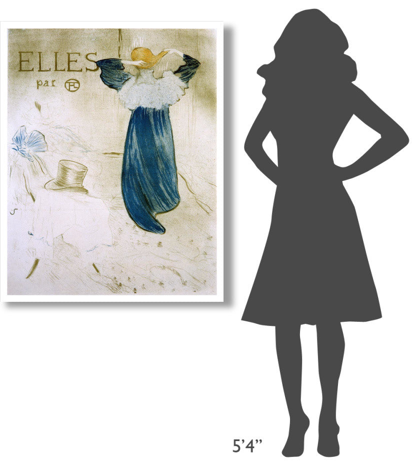 "Elles" Digital Paper Print by Henri Toulouse-Lautrec, 34"x42"