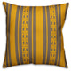 Yellow Folk Stripes Throw Pillow, 20"x20"
