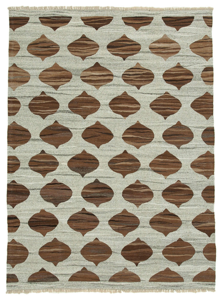 Rug N Carpet - Handwoven Turkish 7' 9'' x 10' 7'' Flatweave Wool Kilim Rug
