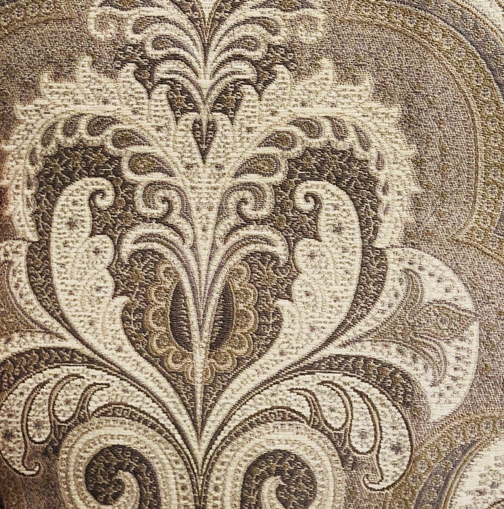 Tawny Isabella Damask Luxury Throw Pillow, 24"x24"