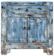 Distressed Ink Light Blue Mix Color Small End Table Nightstand Cabinet Hws4375