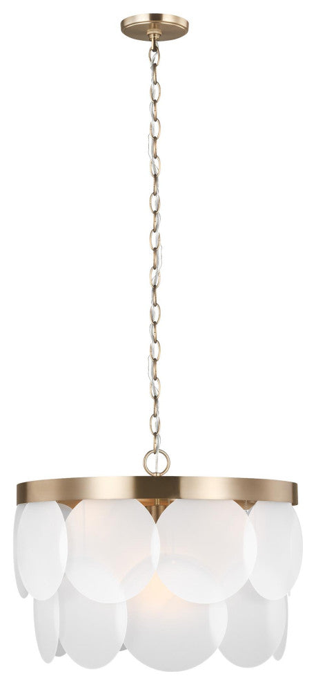 Mellita 6-Light Pendant, Satin Brass