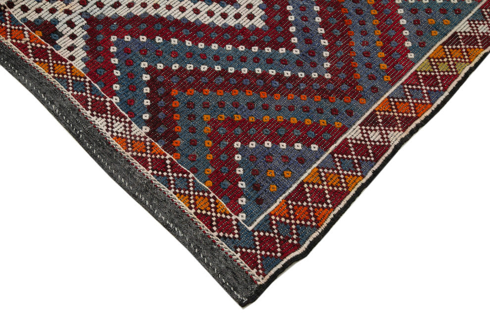 Rug N Carpet - Handwoven Anatolian 6' 0'' x 12' 4'' Rustic Wool Kilim Rug