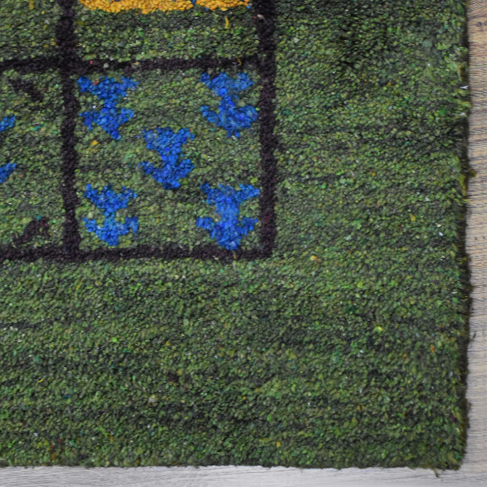 HAND KNOTTED LOOM SILK ECO-FRIENDLY AREA RUG-2'6''x12',Runner,Green,Contemporary