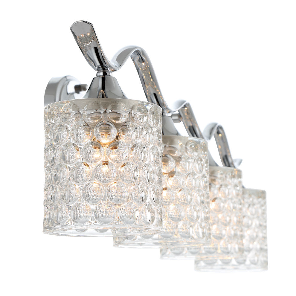 4-Light Dimmable Polished Chrome Vanity Light