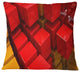 Fractal 3D Red N Yellow Cubes Contemporary Throw Pillow, 18"x18"