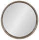 Hutton Round Wood Wall Mirror, Gray 30 Diameter