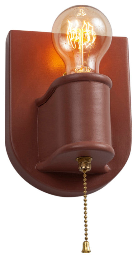 Nouveau Wall Sconce, Canyon Clay, Polished Brass