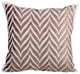 Ivory Decorative Pillow Shams 24"x24" Velvet, We Danced Chevron