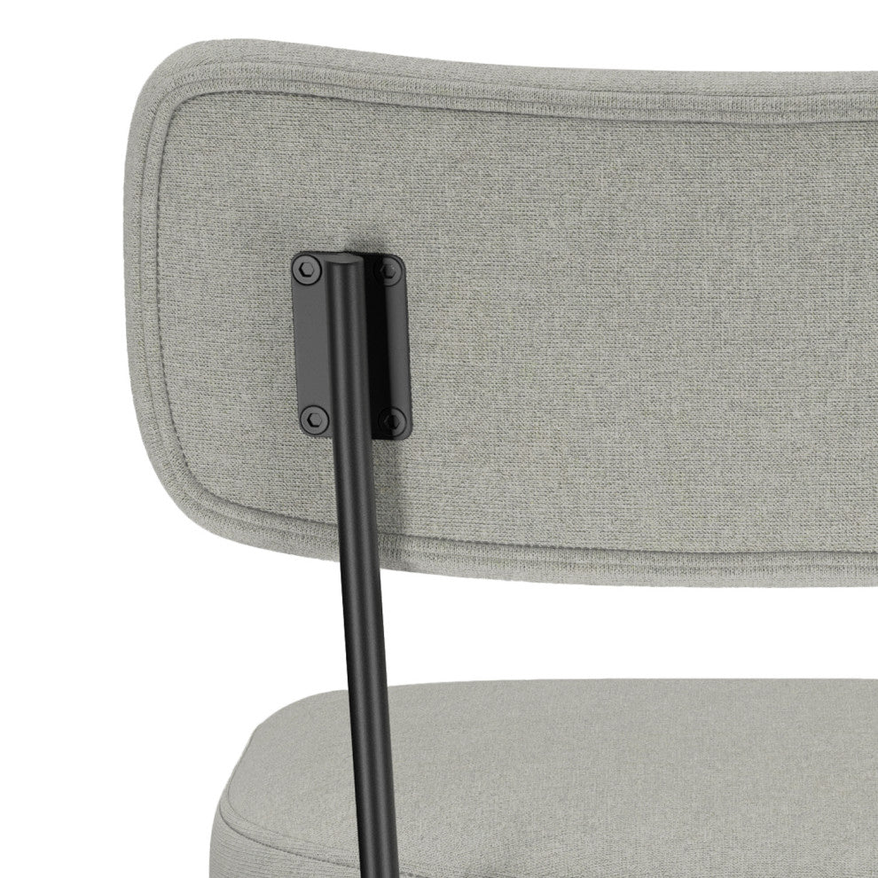 Giselle Swivel Bar Stool, Set of 2, Light Gray