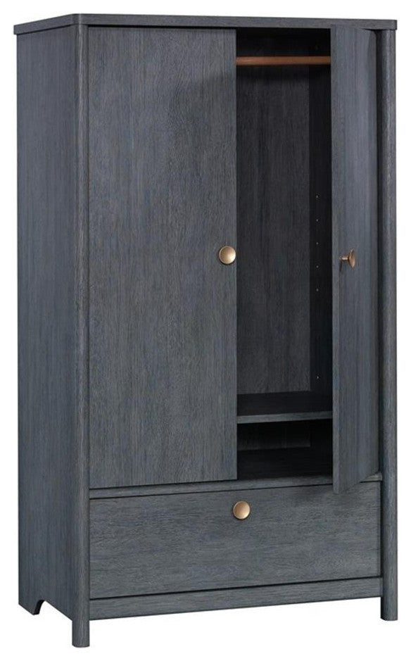 Sauder Dover Edge Engineered Wood Armoire in Denim Oak