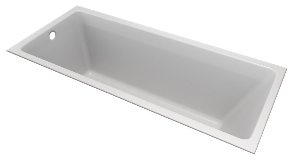 CHI White Acrylic Extra Deep Undermount End Drain Bathtub by Valley Acrylic, Whi