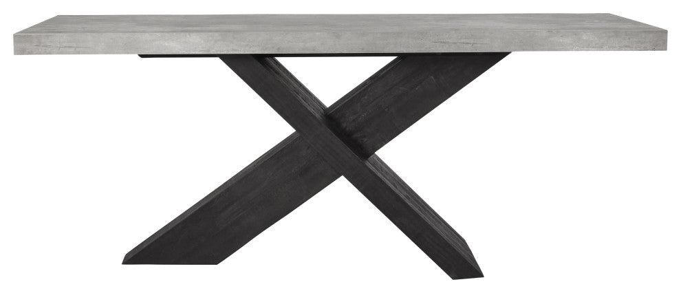 Durant Console Table, Black/Antique Grey