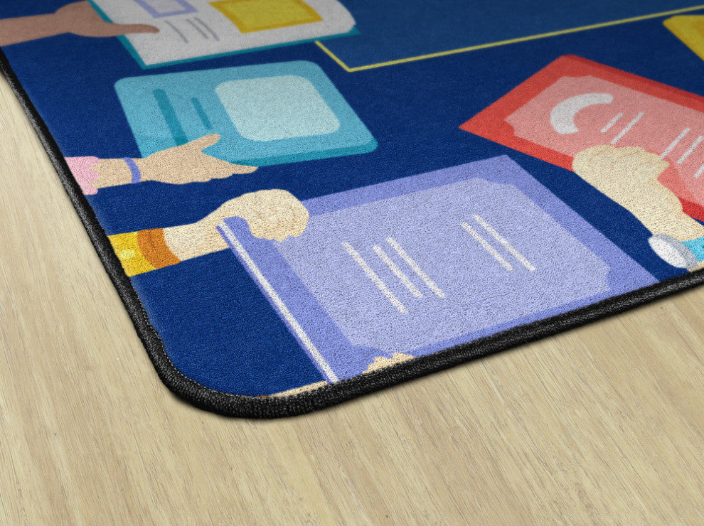 Flagship Carpets VA484-44A 7'6"X12' Book Border Educational Rug