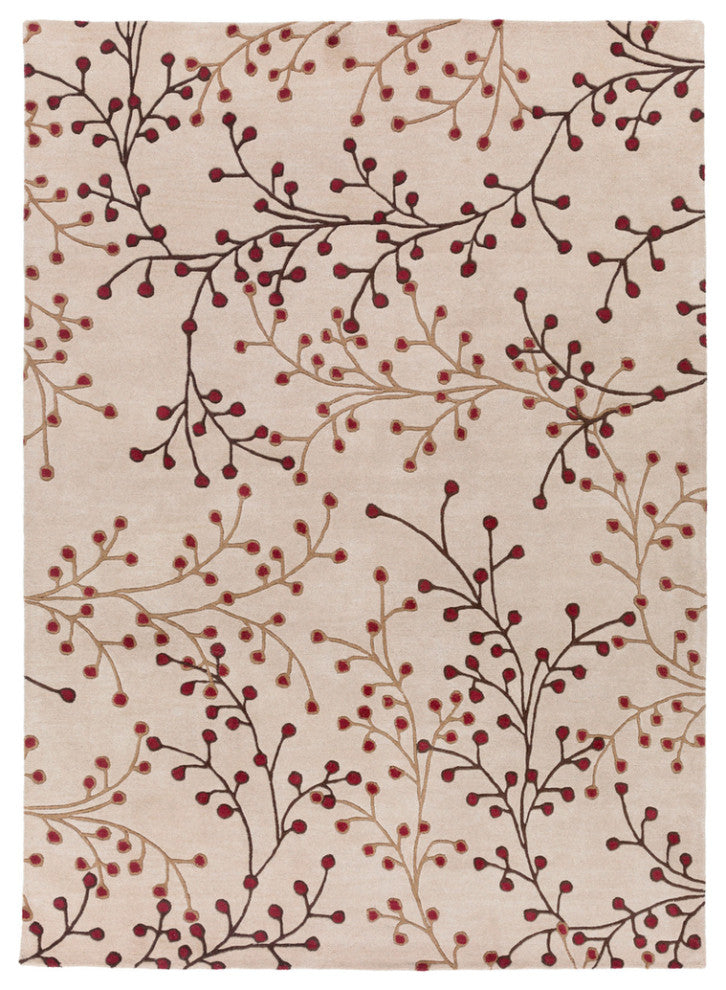 Surya Athena ATH-5008 Transitional Area Rug, Burgundy, 12' x 15' Rectangle