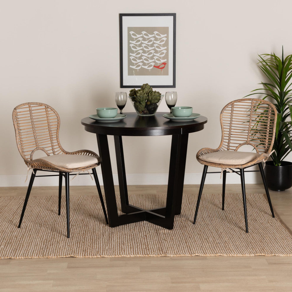 Sheryl Rattan Dining Chairs, Set of 2, Gray Wash