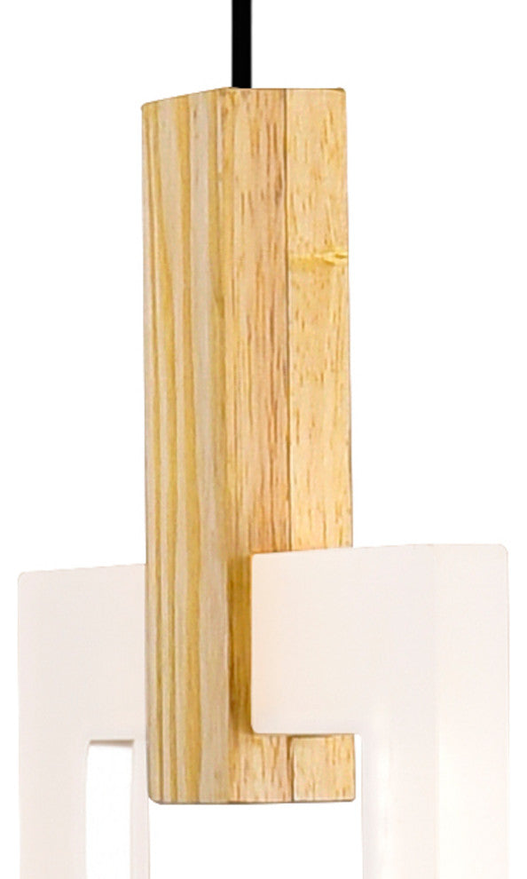 Anello LED Pendant With White Oak Finish