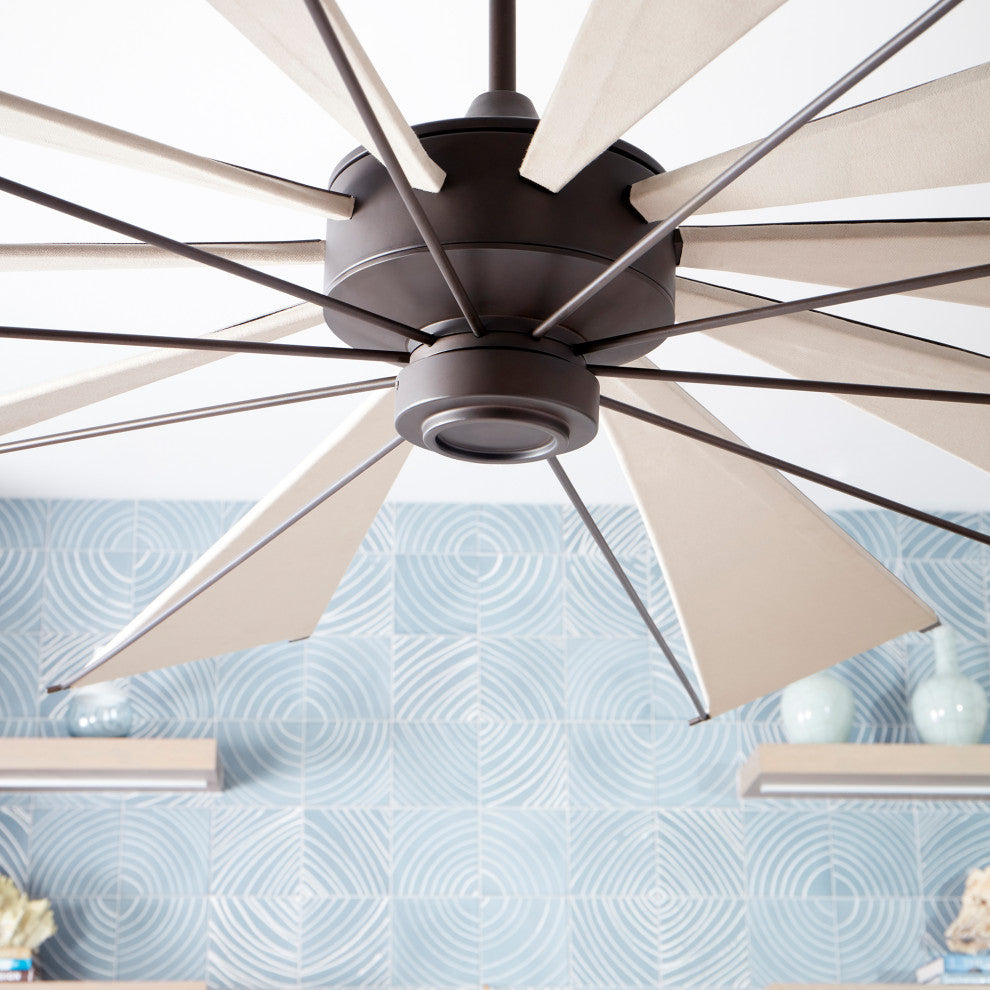 Mykonos 92" Ceiling Fan, Oiled Bronze