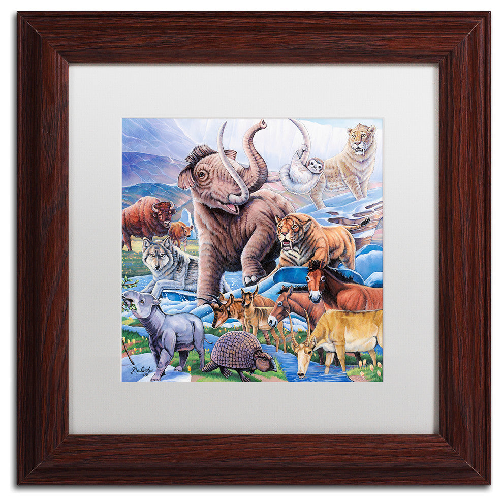 Jenny Newland 'Ice Age Color' Matted Framed Art, 11x11