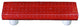 Art Glass Rectangle Pull, Black Post, Bubbles Red