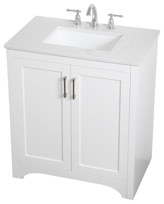 30" Single Bathroom Vanity, White