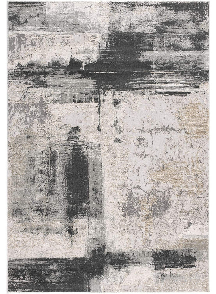 13' Runner Gray And Ivory Abstract Dhurrie Runner Rug