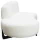 Vesper Curved Armless Left Chaise, White