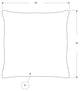Pillow - 18"X 18" / Blue Ultra Soft Ribbed Style / 1Pc