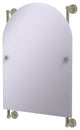 Dottingham Arched Top Frameless Rail Mounted Mirror, Polished Nickel
