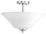 Progress Lighting Joy 3-Light Semi-Flush Convertible, Brushed Nickel