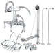 CCK10T1SS-SB Wall Mount Clawfoot Tub Faucet With Supply Line, Polished Chrome