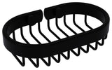 Oval Soap Basket, Matte Black