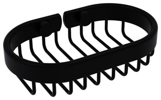 Oval Soap Basket, Matte Black