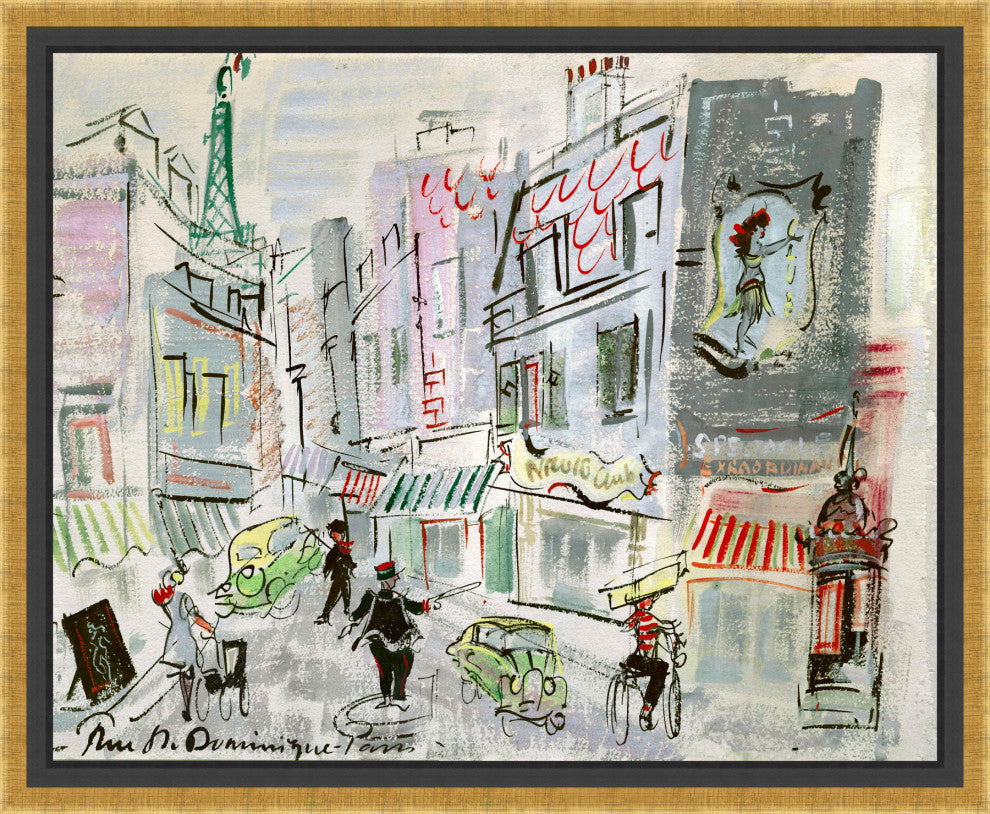 Oversized Parisian Scene, Giclee Reproduction Artwork