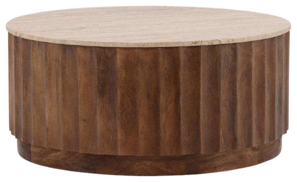 Stone Top Scallop Coffee Table