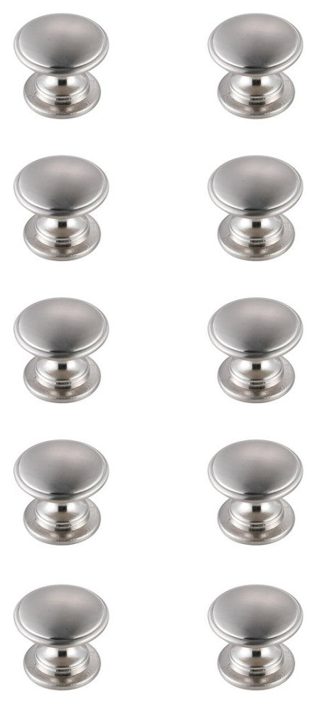 KB2004-NK-10PK Kaid 1.2" Mushroom Knob, Set of 10, Brushed Nickel