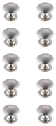 KB2004-NK-10PK Kaid 1.2" Mushroom Knob, Set of 10, Brushed Nickel