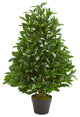 3" Bay Leaf Artificial Topiary Tree UV Resistant, Indoor/Outdoor