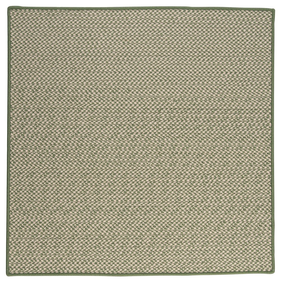 Outdoor Houndstooth Tweed OT68 Leaf Green Indoor/Outdoor Area, Rectangular 2'x3'