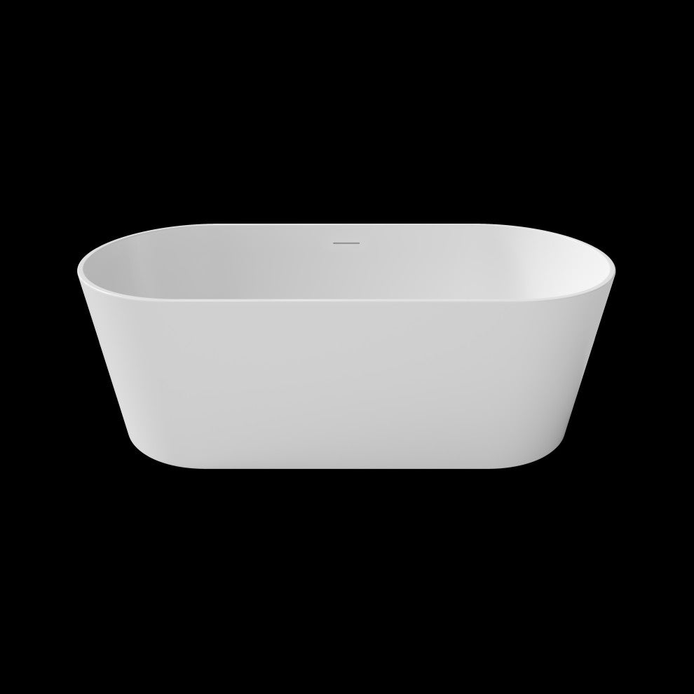 Perlato Andorra Freestanding Soaking Tub, White, 67"