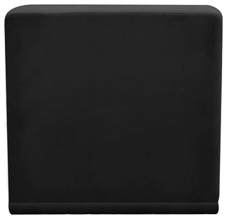 Relax Velvet Upholstered Armless Chair, Black