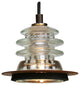 Insulator Light Pendant 5" Rusted Metal Ring